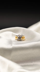 Golden Tangle Statement Ring